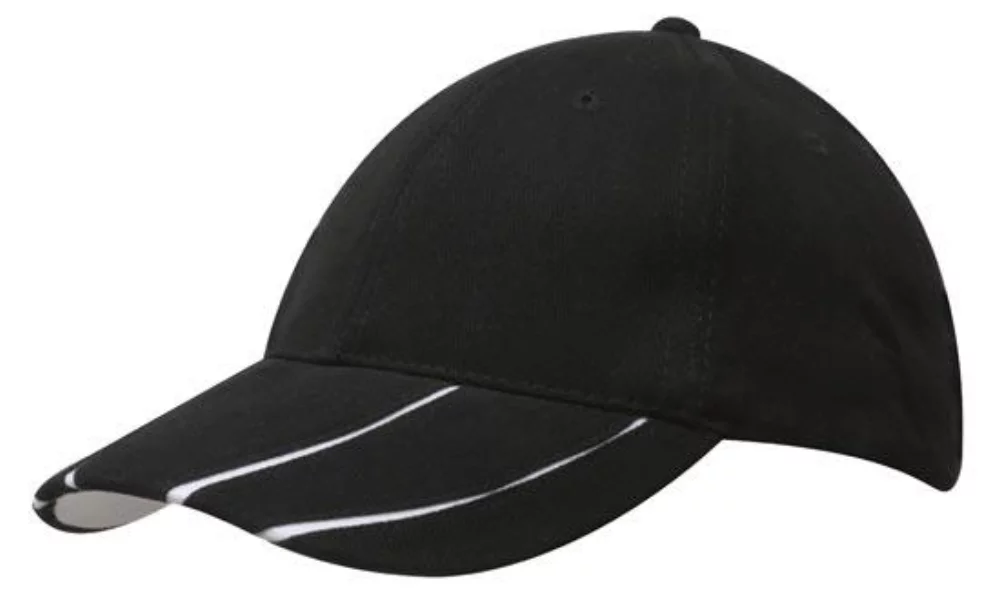 Casquette en coton lourd brossé avec visière bicolore laminée