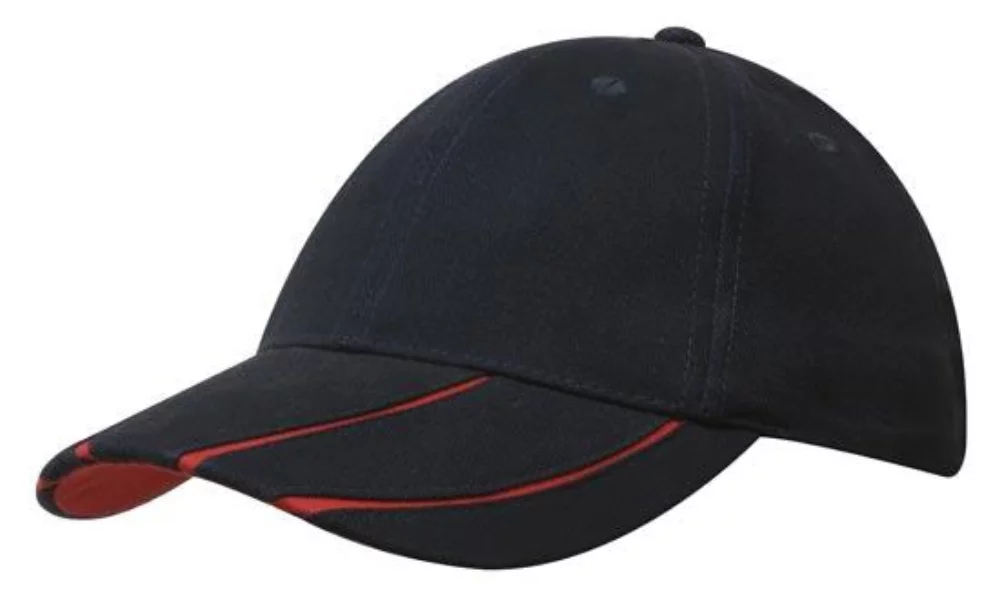 Casquette en coton lourd brossé avec visière bicolore laminée
