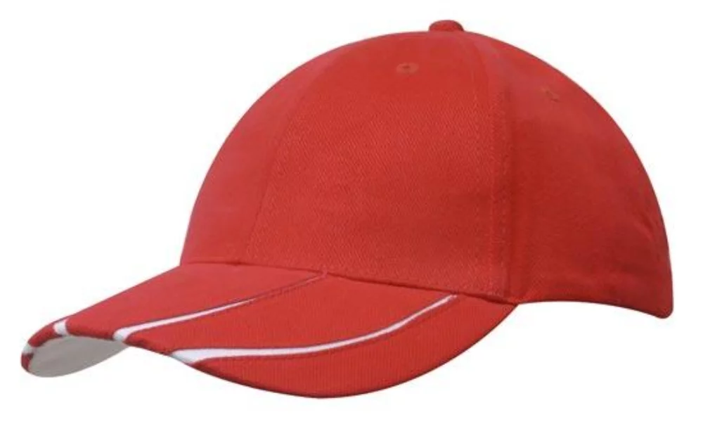 Casquette en coton lourd brossé avec visière bicolore laminée