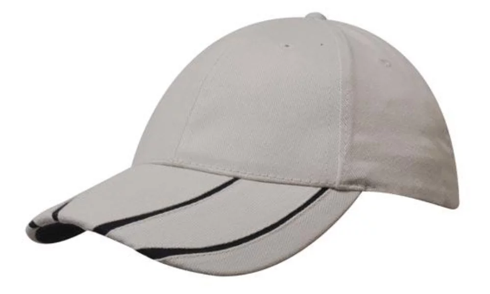 Casquette en coton lourd brossé avec visière bicolore laminée