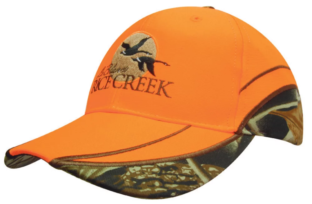Casquette luminescente avec inserts de camouflage feuille