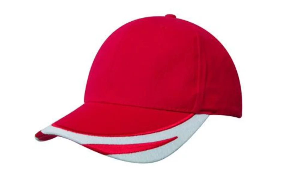 Casquette en coton lourd brossé avec bordure de pic brodée.