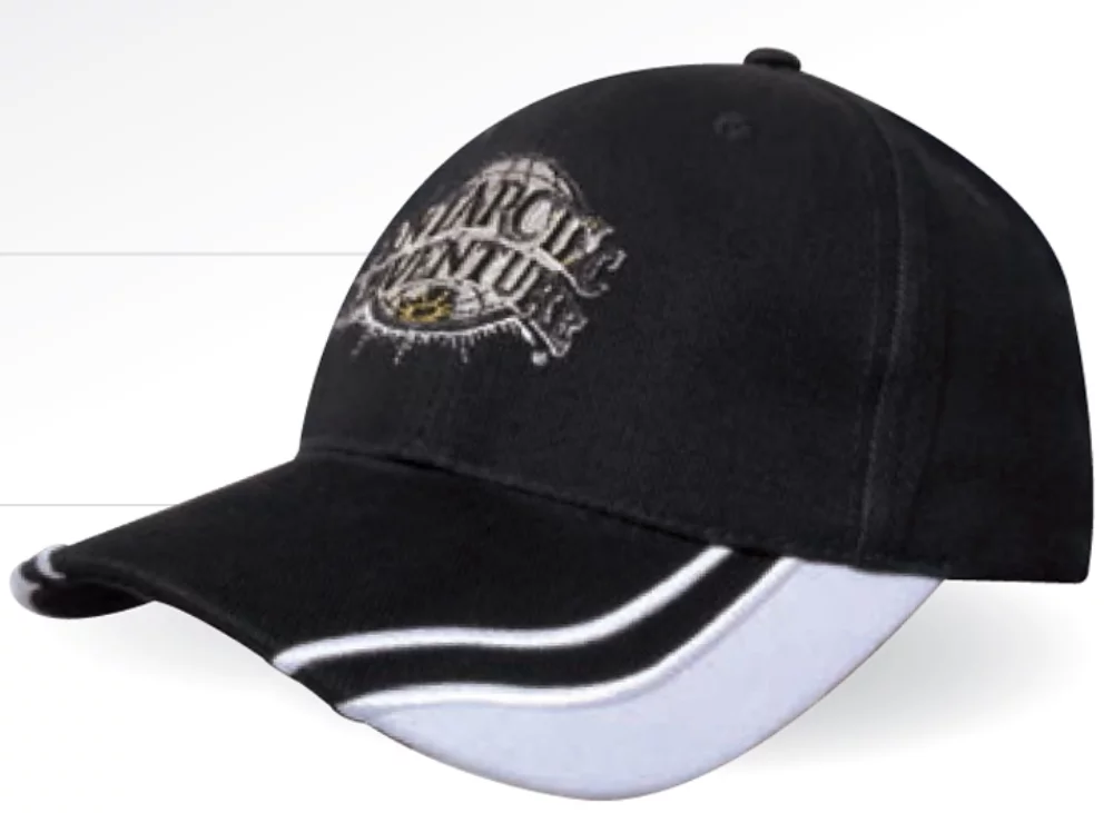 Casquette en coton épais brossé avec inserts de visière courbée