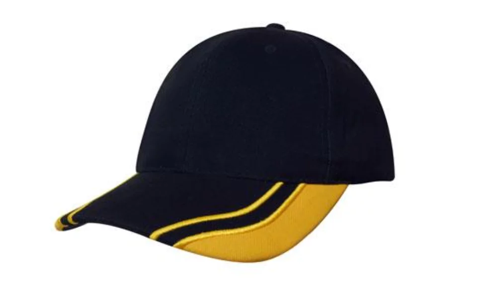 Casquette en coton épais brossé avec inserts de visière courbée