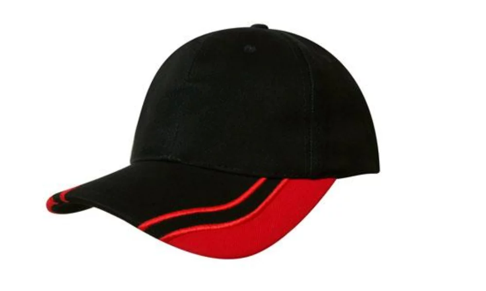 Casquette en coton épais brossé avec inserts de visière courbée
