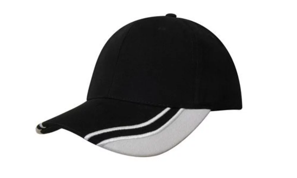 Casquette en coton épais brossé avec inserts de visière courbée
