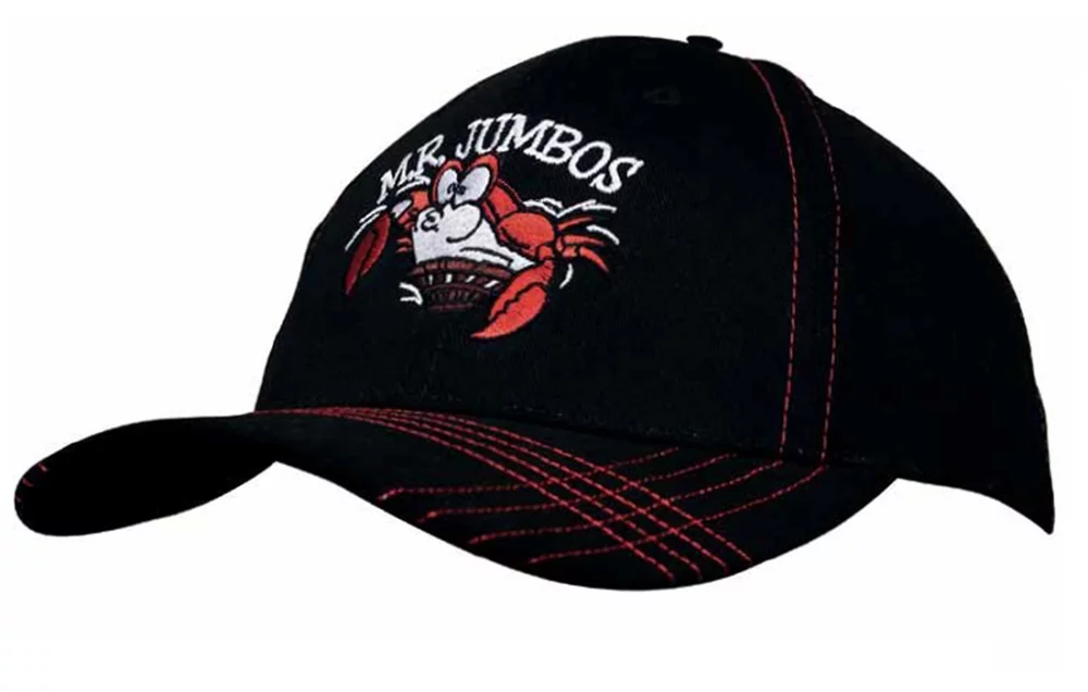 Brushed Heavy Cotton with Contrast Cross Stitching on Peak