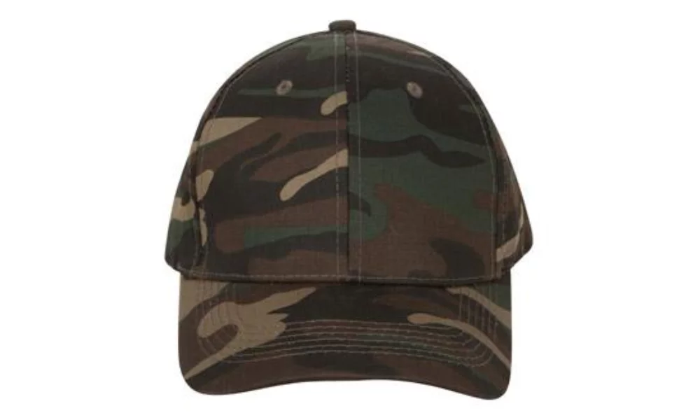 Casquette en sergé de coton avec imprimé camouflage