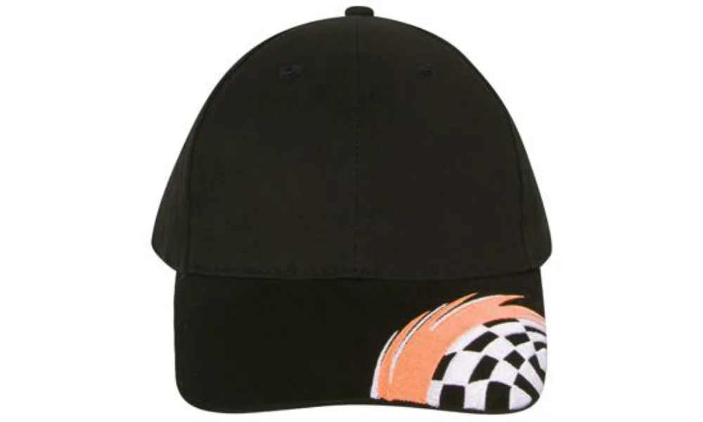 Brushed Cotton Cap w/Swoosh & Check Embroidery