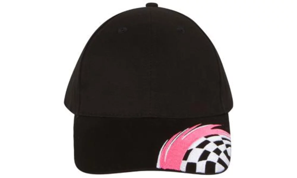 Brushed Cotton Cap w/Swoosh & Check Embroidery