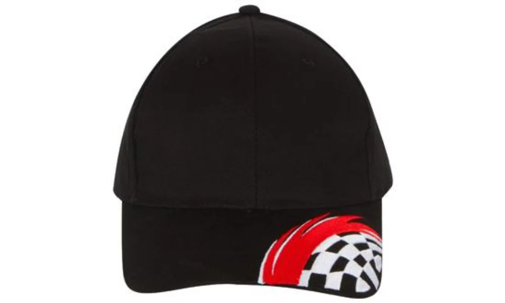 Brushed Cotton Cap w/Swoosh & Check Embroidery