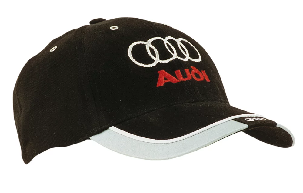 Casquette en coton brossé épais avec bordure réfléchissante et languette sur la visière