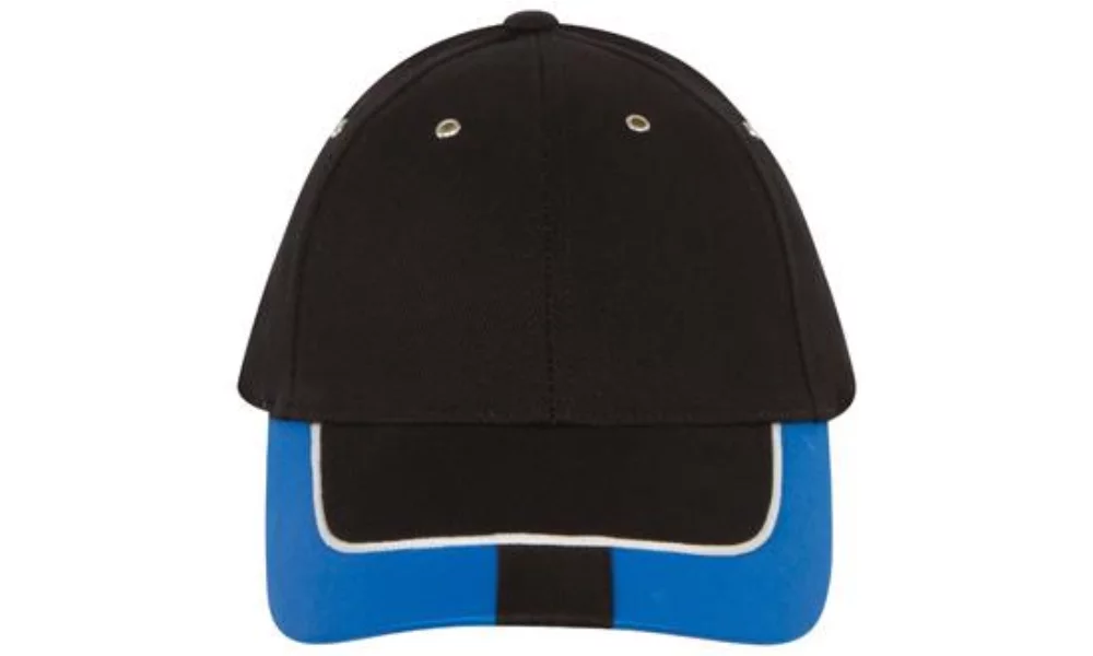 Casquette en coton brossé épais avec bordure réfléchissante et languette sur la visière