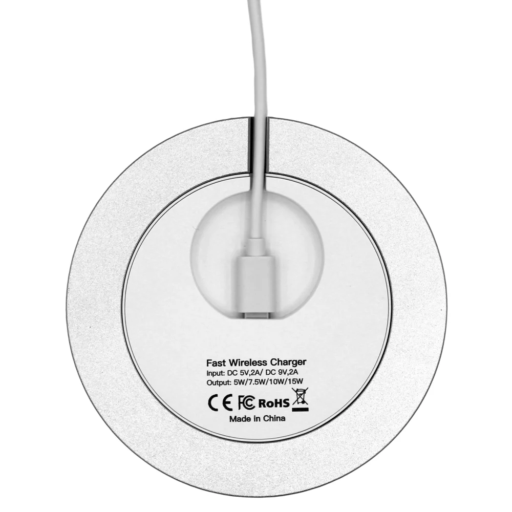 iBevel Plus 15W Wireless Charger With Aluminum Trim