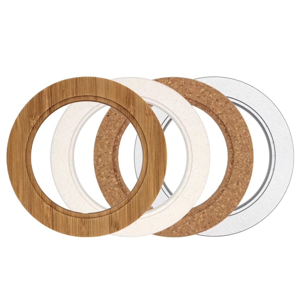iBevel Plus 15W Wireless Charger With Bamboo Trim