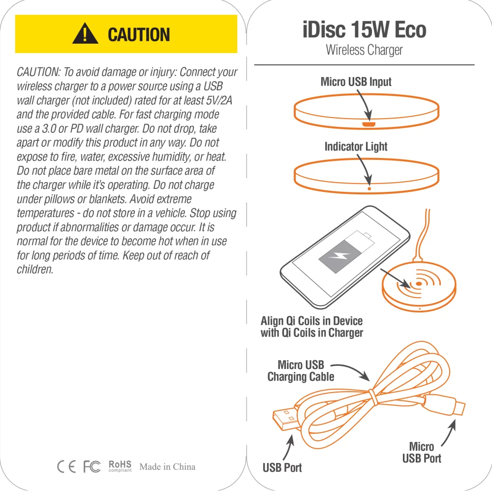 iDisc 15W Eco Wireless Charger