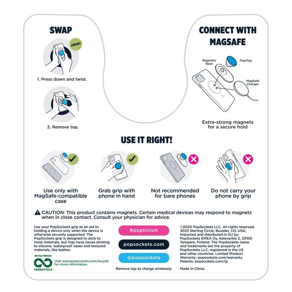 PopSockets PopGrip for MagSafe - Round