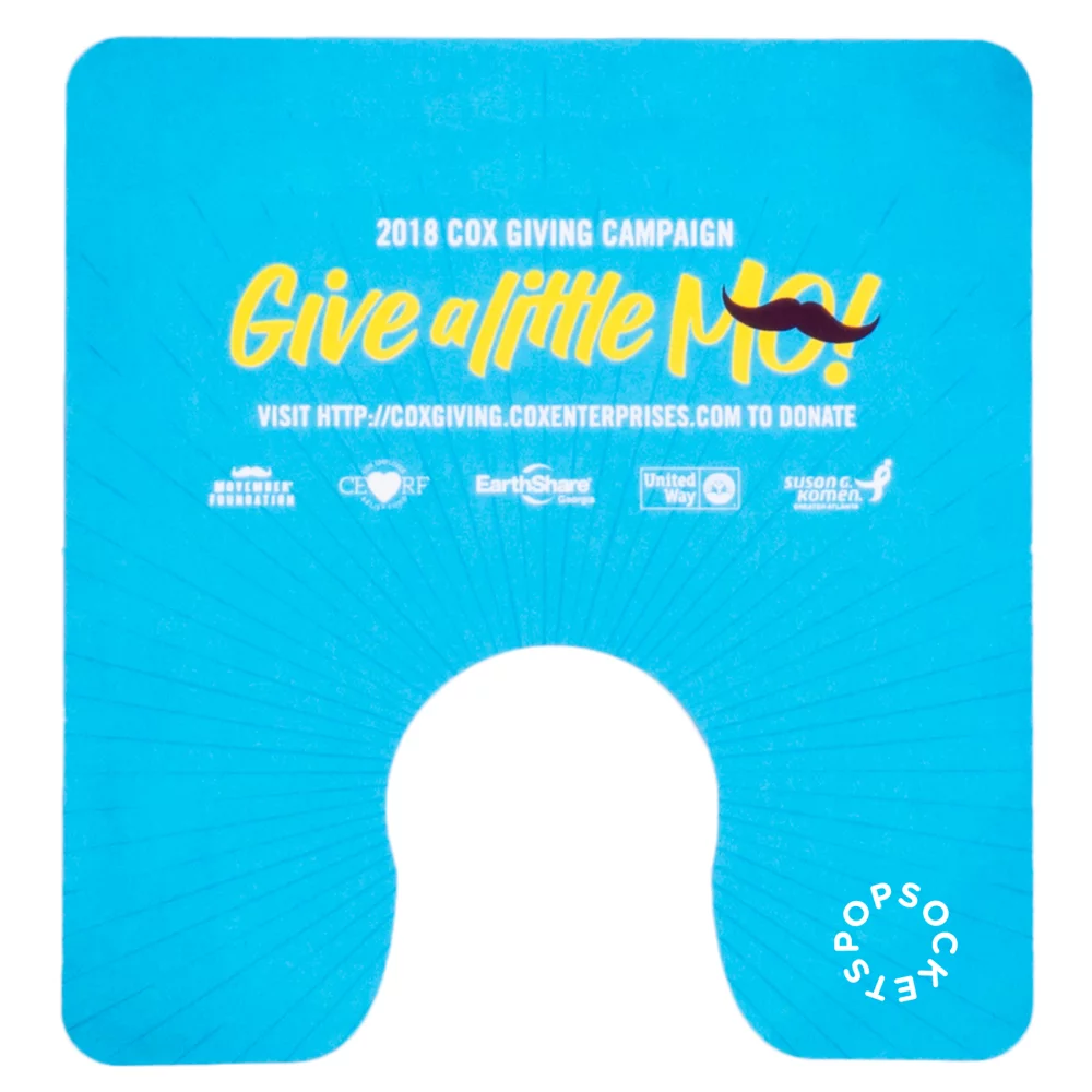 Carte de support personnalisée pour Pop Grip