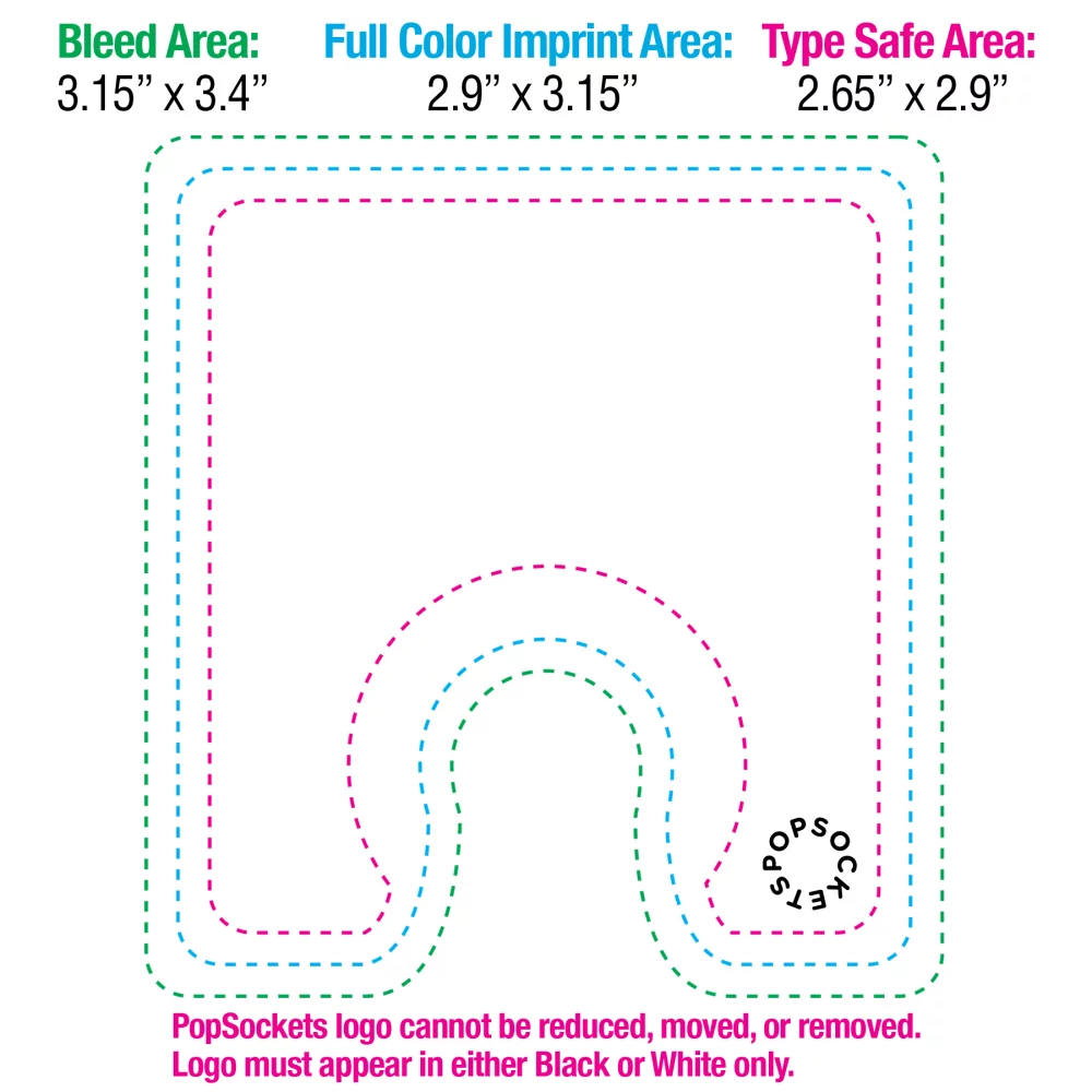Carte de support personnalisée pour Pop Grip