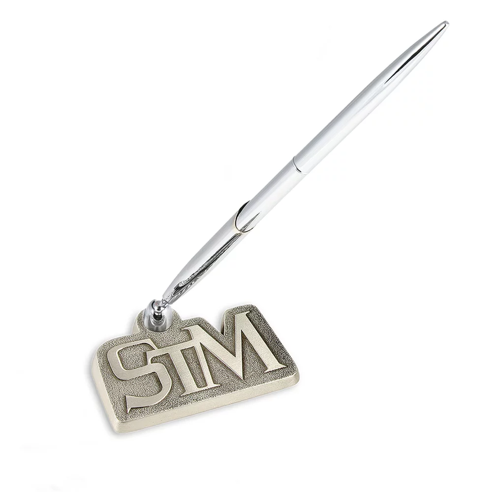 Stylo en métal et support