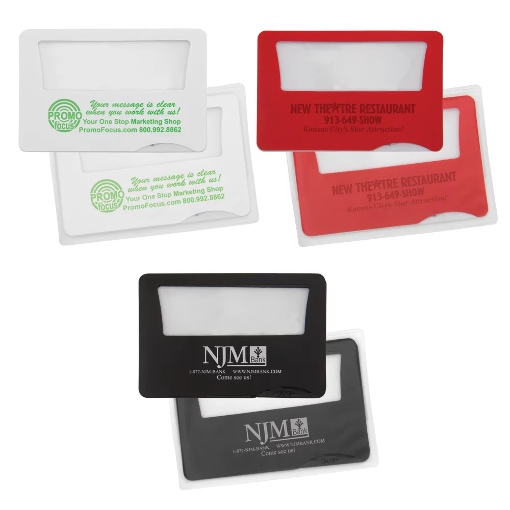 Loupe de carte de crédit lumineuse