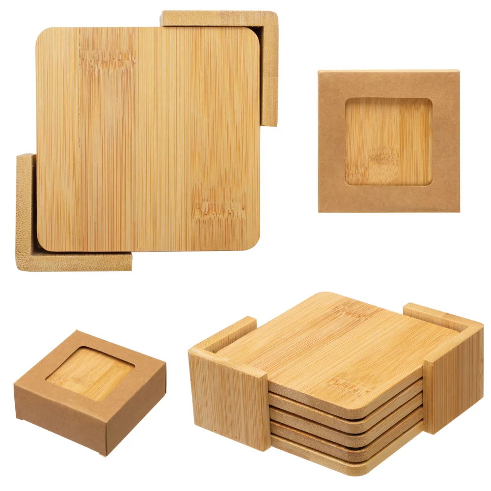 Bamboo Coaster Set