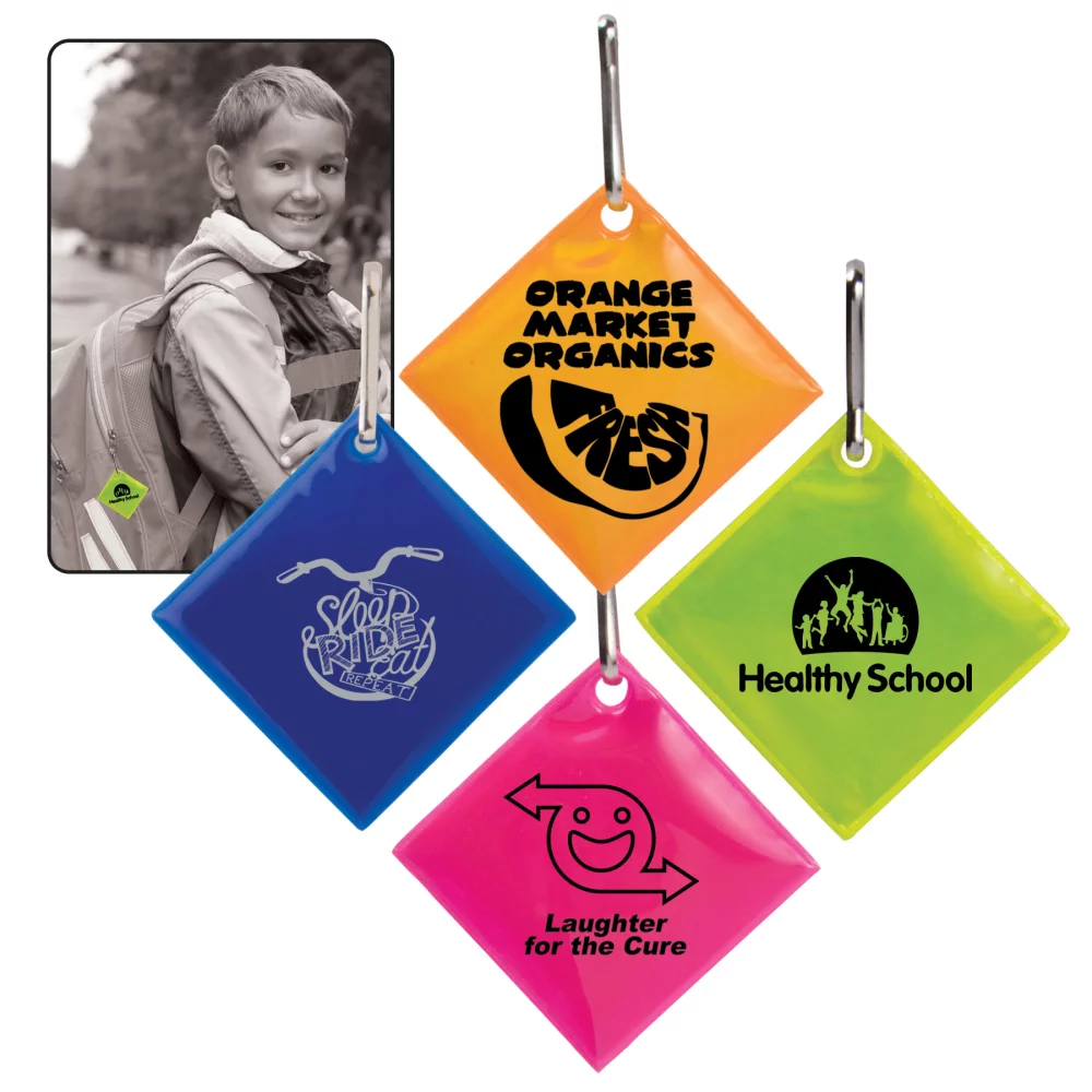 Tirette de fermeture éclair réfléchissante en forme de diamant