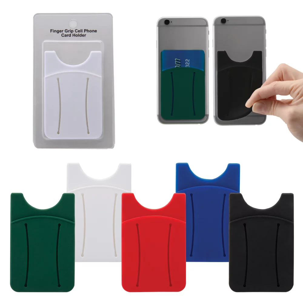 Finger Grip Cell Phone Card Holder w/Packaging