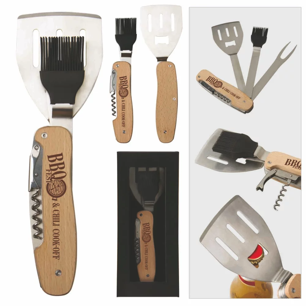 Outil multi-fonctions pour barbecue 5-en-1