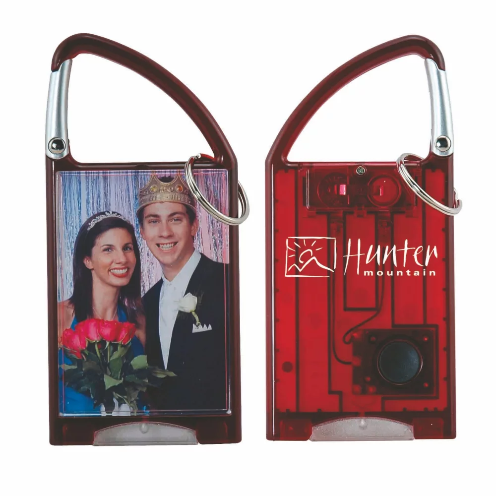 Mousqueton porte-clés avec lampe de poche pour photo