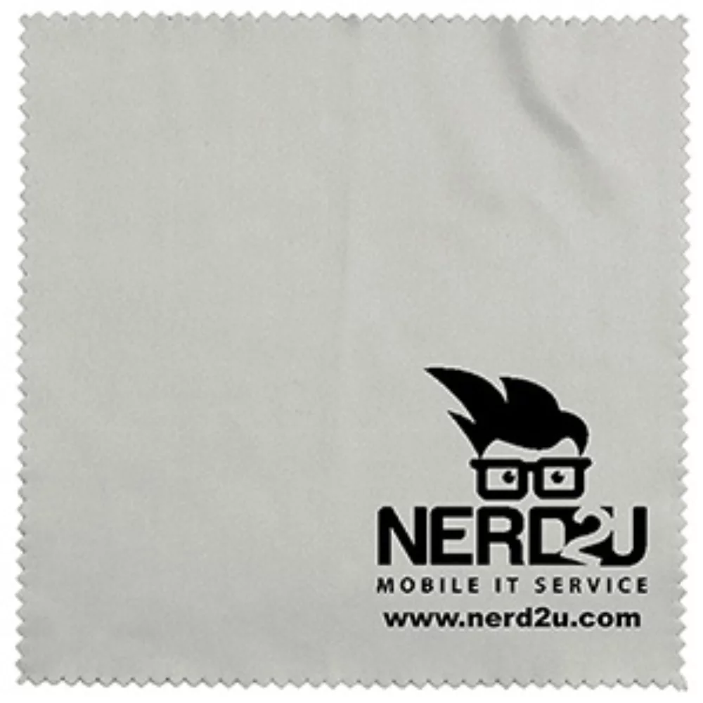 Chiffon de nettoyage en polyester recyclé RPET 100% microfibre "OneCleanScreen" 6" x 6"