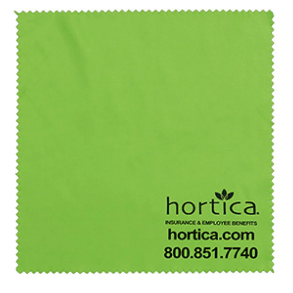 Chiffon de nettoyage en polyester recyclé RPET 100% microfibre "OneCleanScreen" 6" x 6"