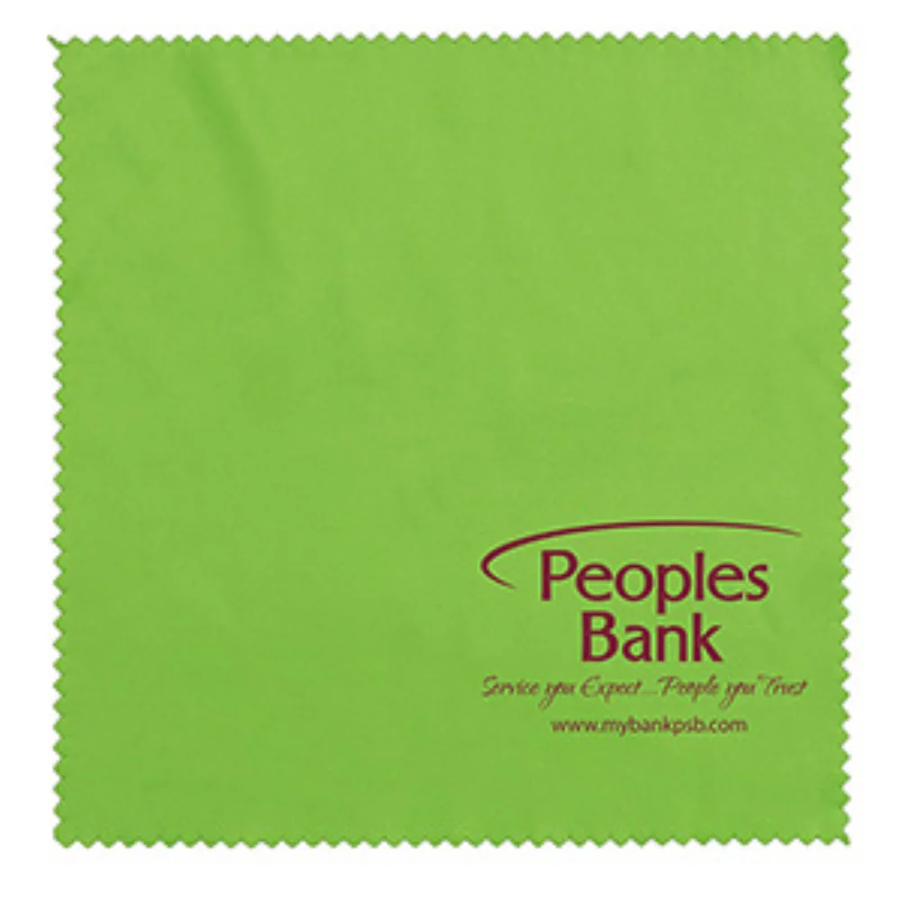 "OneCleanScreen" 100% Microfiber RPET Recycled Polyester Cleaning Cloth 6"x 6"