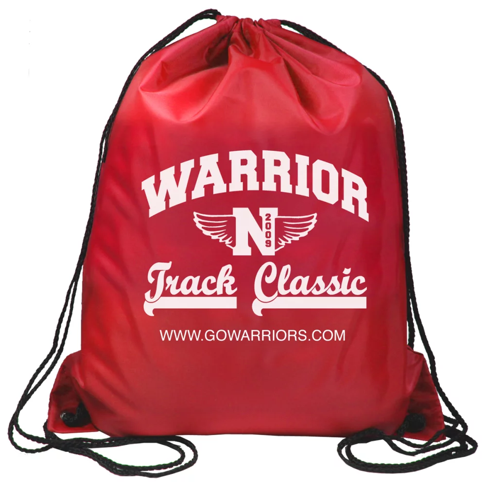 14-1/2"W x 17-1/2" H - "Ventoux" 210D Polyester Drawstring Cinch Pack Backpack