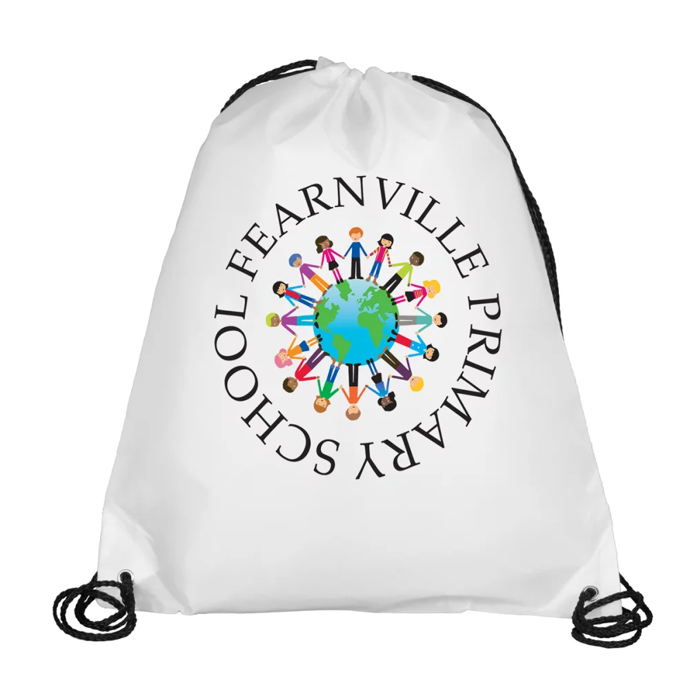 14-1/2"W x 17-1/2" H - "Ventoux" 210D Polyester Drawstring Cinch Pack Backpack