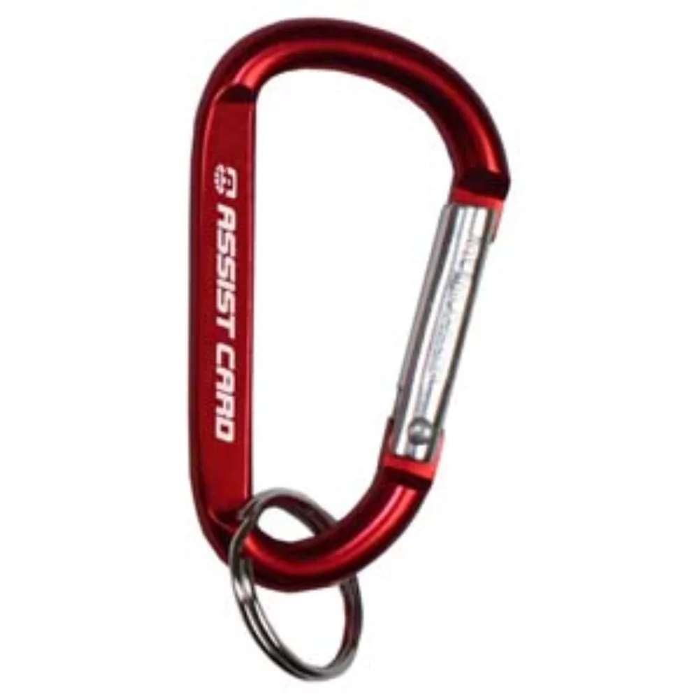 "Cara L" Large Size Carabiner Keyholder w/Split Ring Attachment