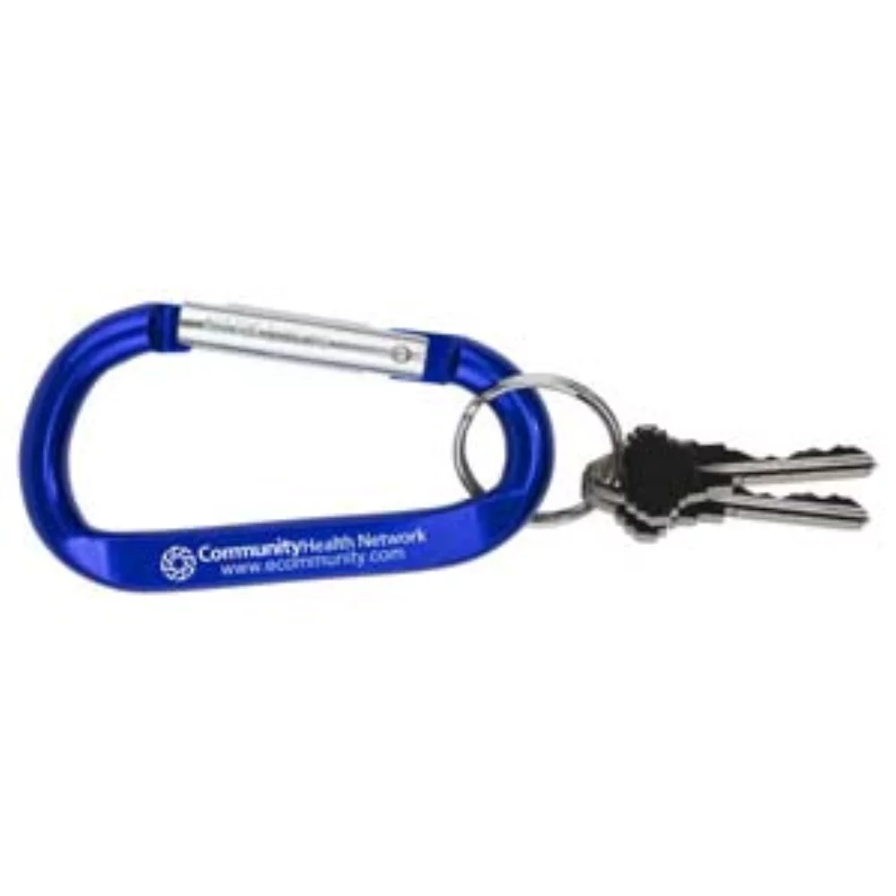 "Cara L" Large Size Carabiner Keyholder w/Split Ring Attachment