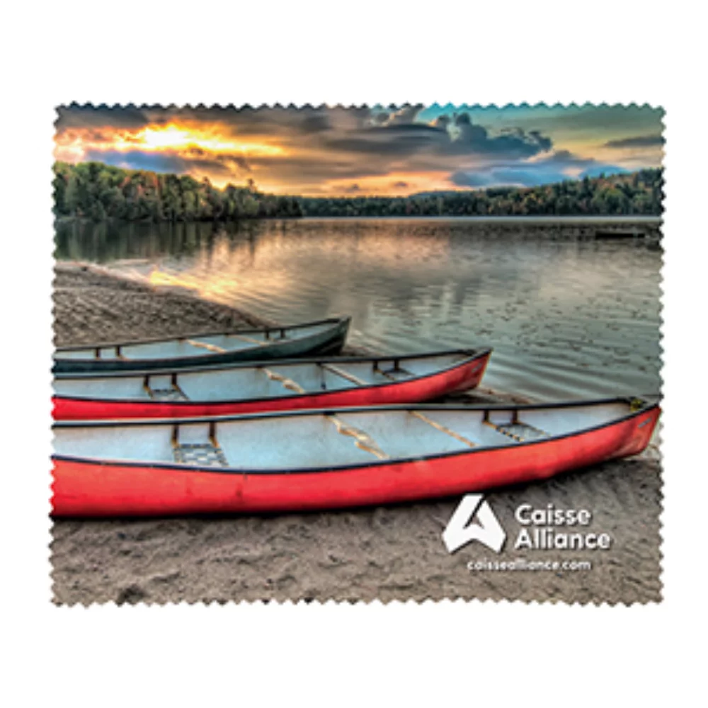 "Les Pampas en couleur complète" - Nettoyage en microfibre de polyester recyclé Rpet sublimé en couleur complète de 6" x 7"