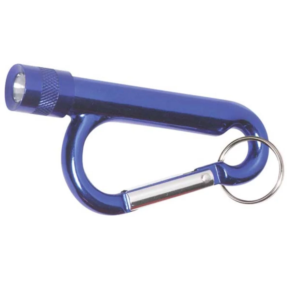 "Chiron Light" Metal Carabiner Flashlight w/Split Ring Attachment