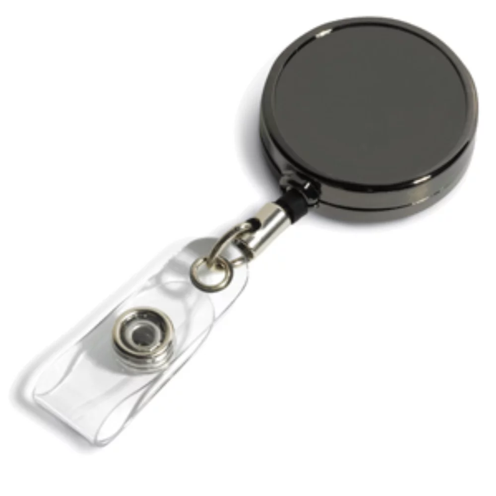 "Dublin Gunmetal LZ" Retractable Badge Reel & Badge Holder (Laser Engraved)