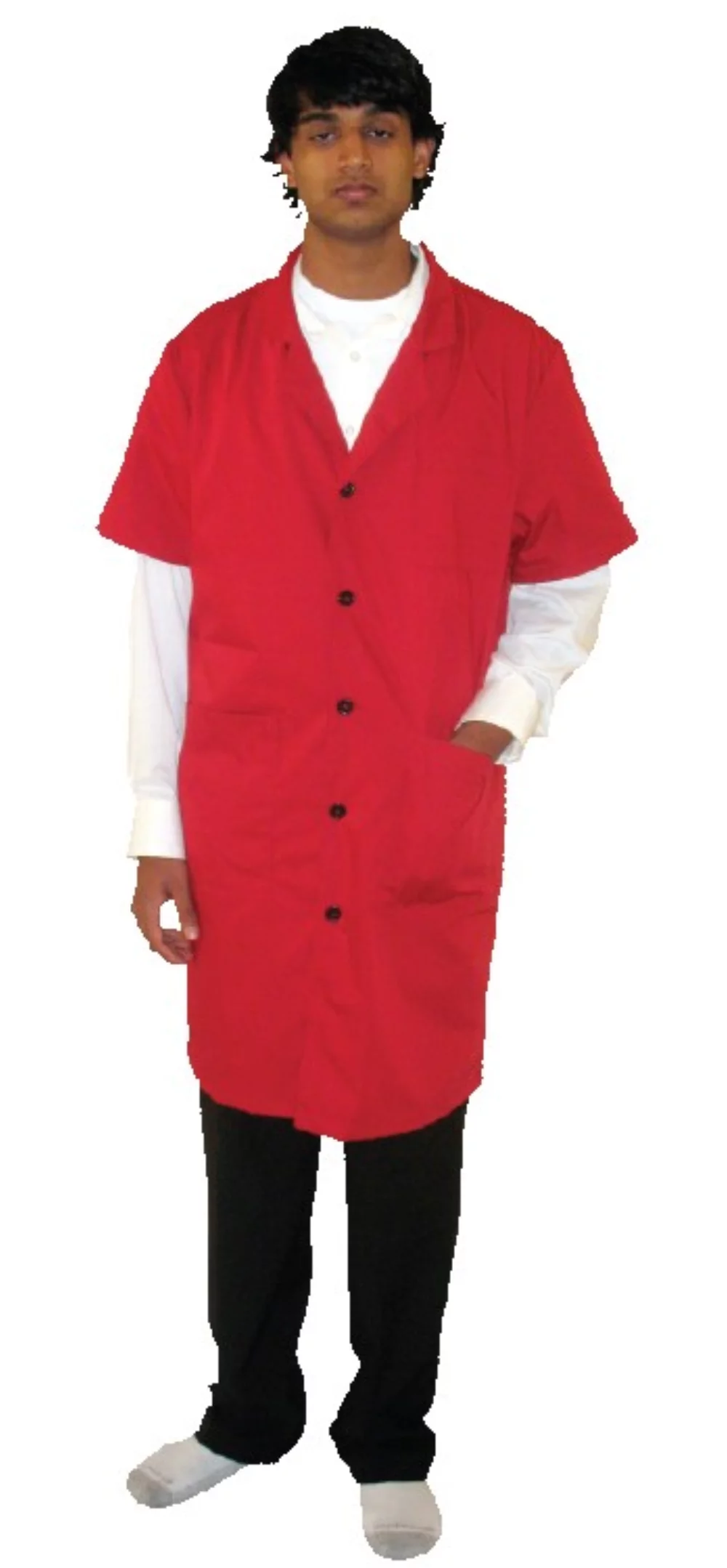 Canadian Made Unisex Extra Long Short Sleeves Lab Coats