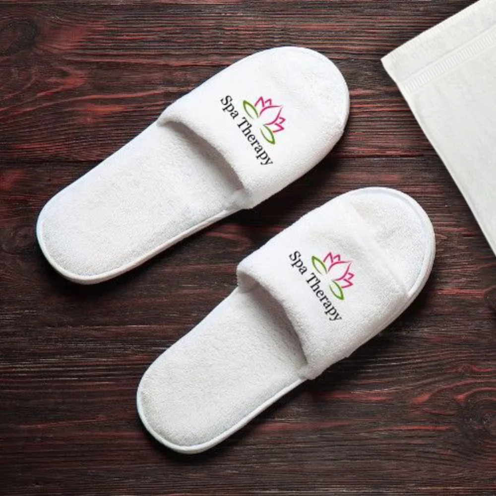 Chaussons ouverts de spa/hôtel
