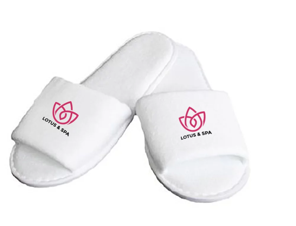 Chaussons ouverts de spa/hôtel