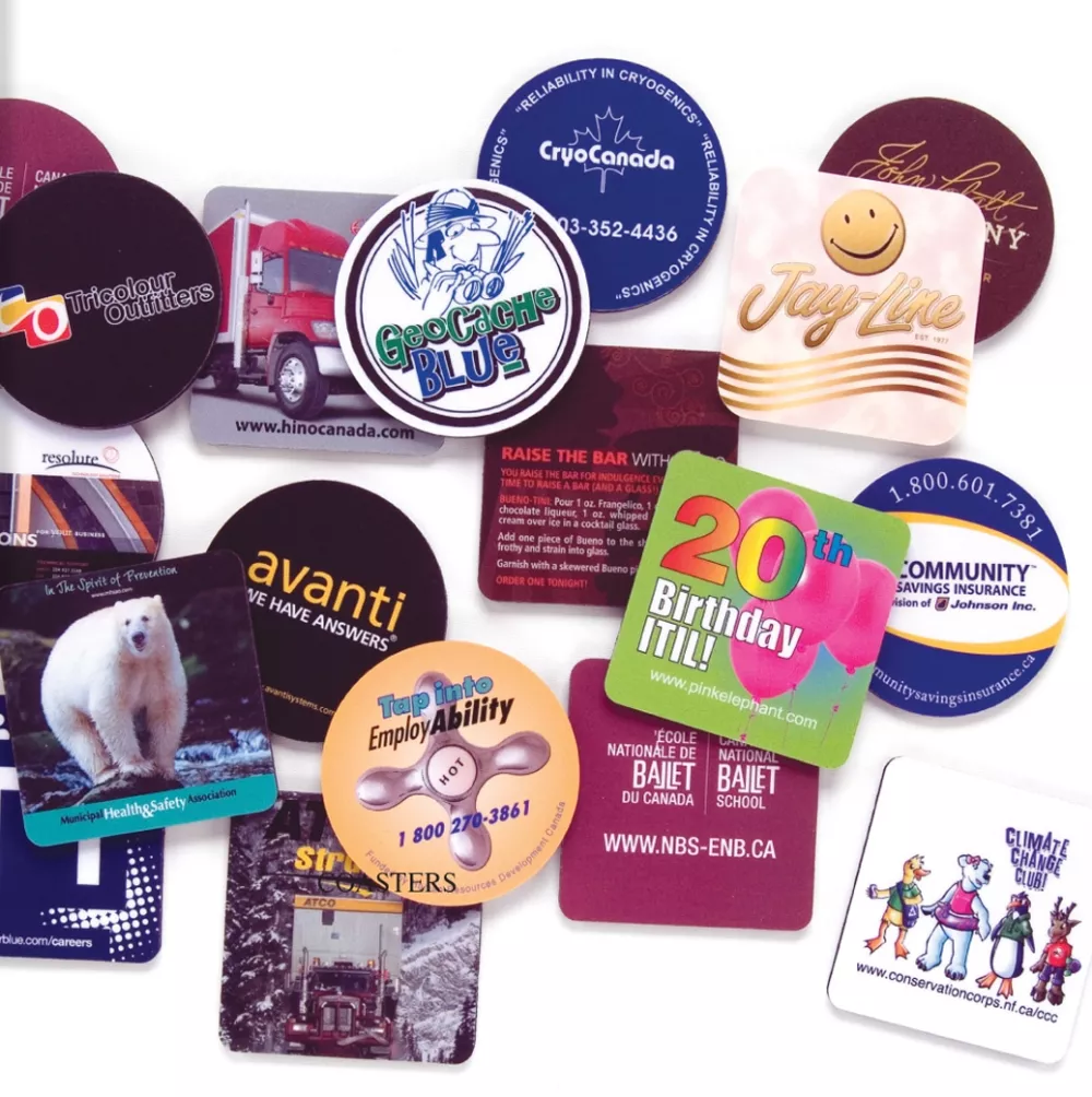 Sous-verre rond avec revêtement en caoutchouc de la marque Jay Track Coating