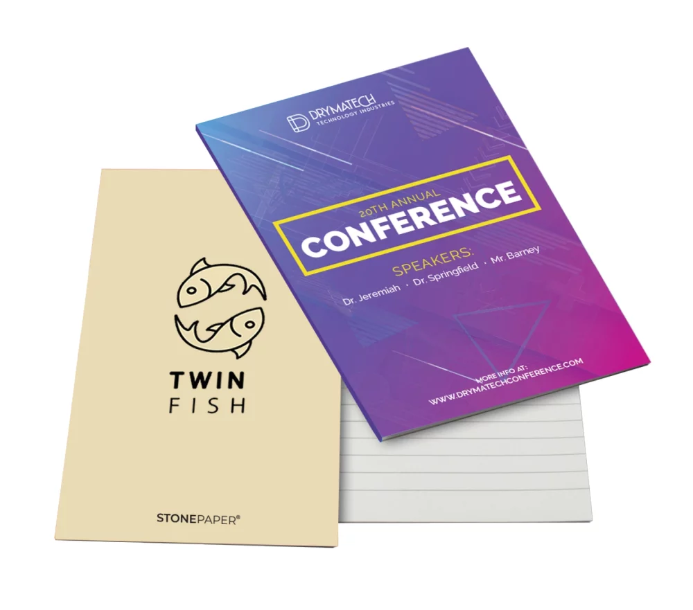 Carnets de notes reliés parfaits en papier pierre