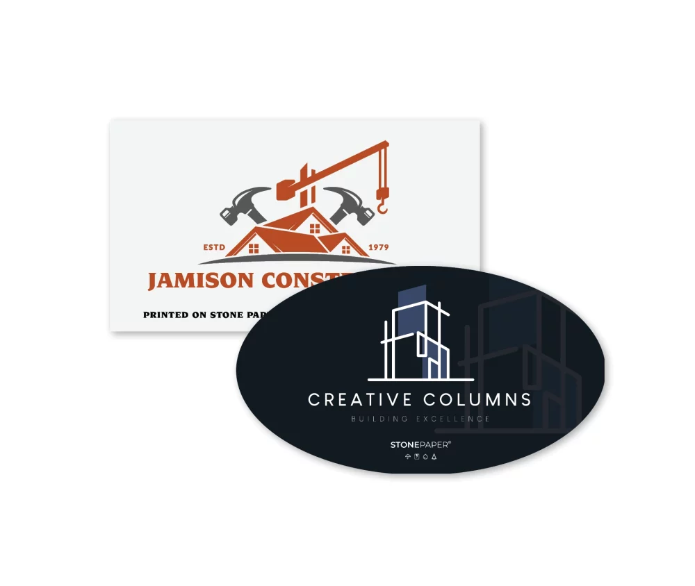 Cartes de visite en papier de pierre