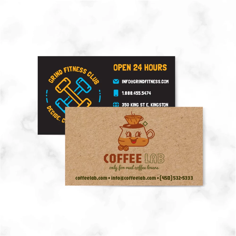 Kraft & Epic Black Business Cards