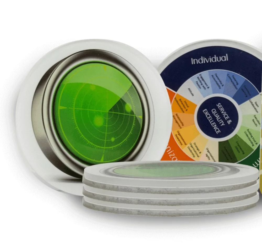 Sous-verre rond en acrylique simple