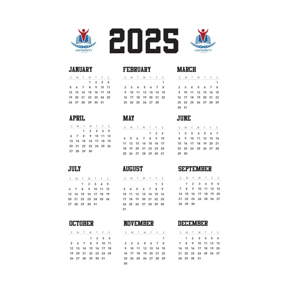 Calendrier mural en papier (11"x17")