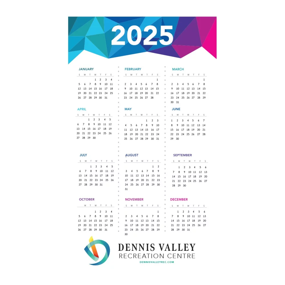 Paper Wall Calendar (17"x29")
